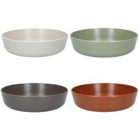 Mikasa Summer Set of 4 Plastic 18cm Shallow Bowls