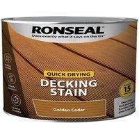 Ronseal Quick Drying Decking Stain Golden Cedar 2.5 litre | Size: 2.5L