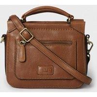 OSPREY LONDON Women's The Oxford Micro Leather Crossbody Bag in Tan