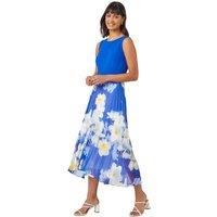 Floral Print Chiffon Fit & Flare Dress