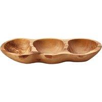 Orsina Kora 3 Compartment Antipasti Dish in Brown
