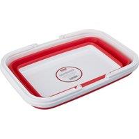 Orsina Collapsible Red Laundry Basket With Handles, Space Efficient Organizer, Functional Thermoplastic Rubber Basket