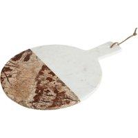 Orsina Annika White & Brown Marble Round Paddle Board