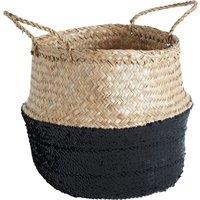 Orsina Black & Natural Small Seagrass Basket