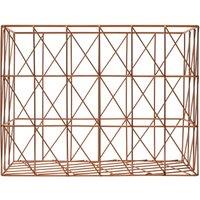 Orsina Stylish Copper Finish Cross Design Wire Basket, Functional Wireframe Basket For Kitchen, High Quality Basket in Gold