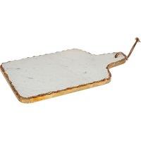 Orsina Empire White Marble & Gold Foil Serving Paddle Board