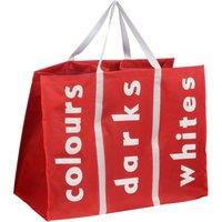 Orsina Red 3-Section Laundry Bag With Handles, Dual-Compartment Design For Easy Sorting, Lightweight & Foldable