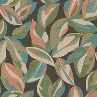Holden Decor Botanical Abstract Leaf Large Blown Foliage Leaves Nature Wallpaper in Charcoal