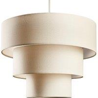 ValueLights Vermont Three Tier Cream Ceiling Pendant Shade with Warm White LED Bulb