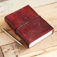 Paper High Large Ganesh Leather Journal in Brown