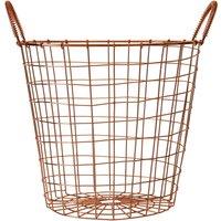 Orsina Functional Copper Finish Round Wire Basket, Stylish Wireframe Basket For Kitchen, High Quality Basket in Gold