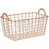Orsina Functional Rectangular Basket, Stylish Wireframe Basket For Kitchen, High Quality Contemporary Basket in Gold