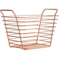 Orsina Small Gold Finish Wire Basket, Copper Plated Metal Wire Basket For Kitchen, Everyday Use Loo, Utility Basket