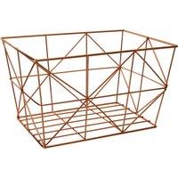 Orsina Stylish Copper Finish Tapered Wire Basket, Functional Wireframe Basket For Kitchen, High Quality Basket in Gold