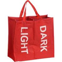 Orsina Hot Pink 2-Section Laundry Bag With Handles, Dual-Compartment Design For Easy Sorting, Lightweight in Red