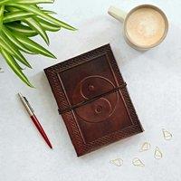 Paper High Yin Yang Leather Journal in Brown
