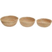 Orsina Lidi Set Of Three Jute Baskets, Renewable jute in Natural