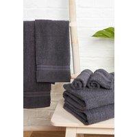 OHS 2 Pack of 100% Cotton Bath Sheet Bathroom Towel in Charcoal