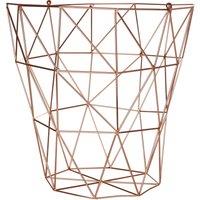 Orsina Stylish Copper Finish Storage Basket, Functional Storage Basket For Kitchen, Durable Decorative Basket