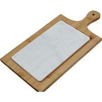 Orsina Elegant White Marble & Bamboo Cheese Board, Versatile Chopping Board, Stylish Chopping Board For Kitchen