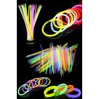 Neel Blue 8" Glowsticks with Bracelet Connectors for Party Supplies, Christmas Decoration - 200pcs