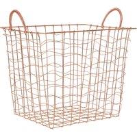 Orsina Stylish Copper Plated Basket, Functional Wireframe Basket For Kitchen, High Quality Contemporary Basket in Gold