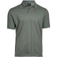 TEE JAYS Men's Luxury Stretch Pique Polo Shirt in Pale Green | Size: Large