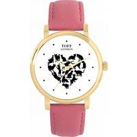 Toff London Women's Cats Watch in Pink