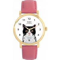 Toff London Women's Cats Watch in White