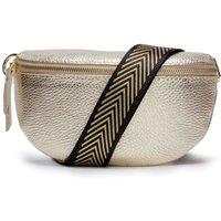 Elie Beaumont Women's Sling Bag Gold with Gold Chevron Strap
