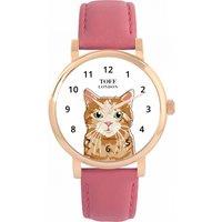 Toff London Women's Cats Watch in White
