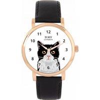 Toff London Women's Cats Watch in White
