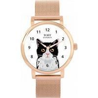 Toff London Women's Cats Watch in White