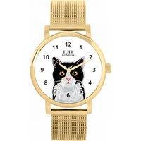 Toff London Women's Cats Watch in White