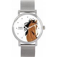 Toff London Women's Horses Watch in White