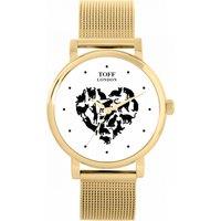 Toff London Women's Cats Watch in Gold