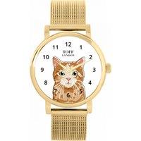 Toff London Women's Cats Watch in White