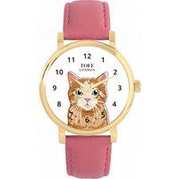 Toff London Women's Cats Watch in White