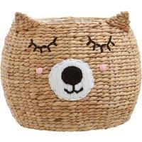 Orsina Lidi Cat Face Basket, Handwoven in Natural