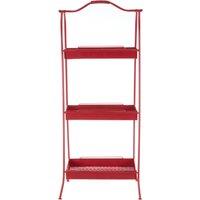 Orsina Lexa Metal Storage Rack, Curved Design, Delivered Fully Assembled in Red