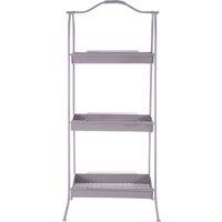 Orsina Lexa Metal Storage Rack, Curved Design, Delivered Fully Assembled in Grey