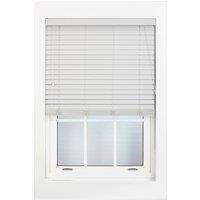 Furnished Grey Faux Wood Venetian Blind - 50mm Slats String Window Blinds for Home & Office | Size: 135 cm width x 210 cm drop