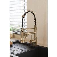 Stainless Steel Kitchen Faucet with Pull Down Spring Spout and Pot Filler