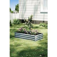 Outdoor Galvanized Steel Raised Garden Bed