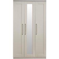 Ready Assembled 2 U Ripon Tall Triple Mirror Wardrobe (Ready Assembled) in Taupe