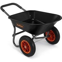 VonHaus Wheelbarrow with 78L Capacity in Black