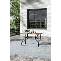 Outdoor Tempered Glass Rectangle Garden Dining Table