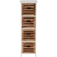 Orsina Stylish Compact 4 Drawers Chest, Modern Chest Of Drawers For Livingroom, Minimalist Storage Chest For Lounge in Natural