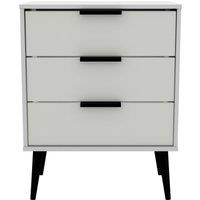 Ready Assembled 2 U Fuji 3 Drawer Chest (Ready Assembled) in Mid Grey