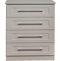 Ready Assembled 2 U Ripon 4 Drawer Chest (Ready Assembled) in Taupe